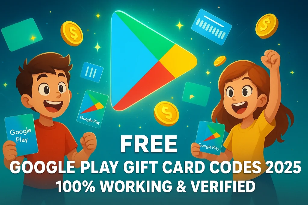 Free Google Play Gift Card Codes 2025 – 100% Working & Verified
