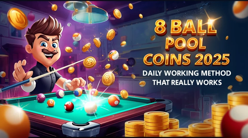 8 Ball Pool Free Coins 2025 – Daily Working Method That Really Works